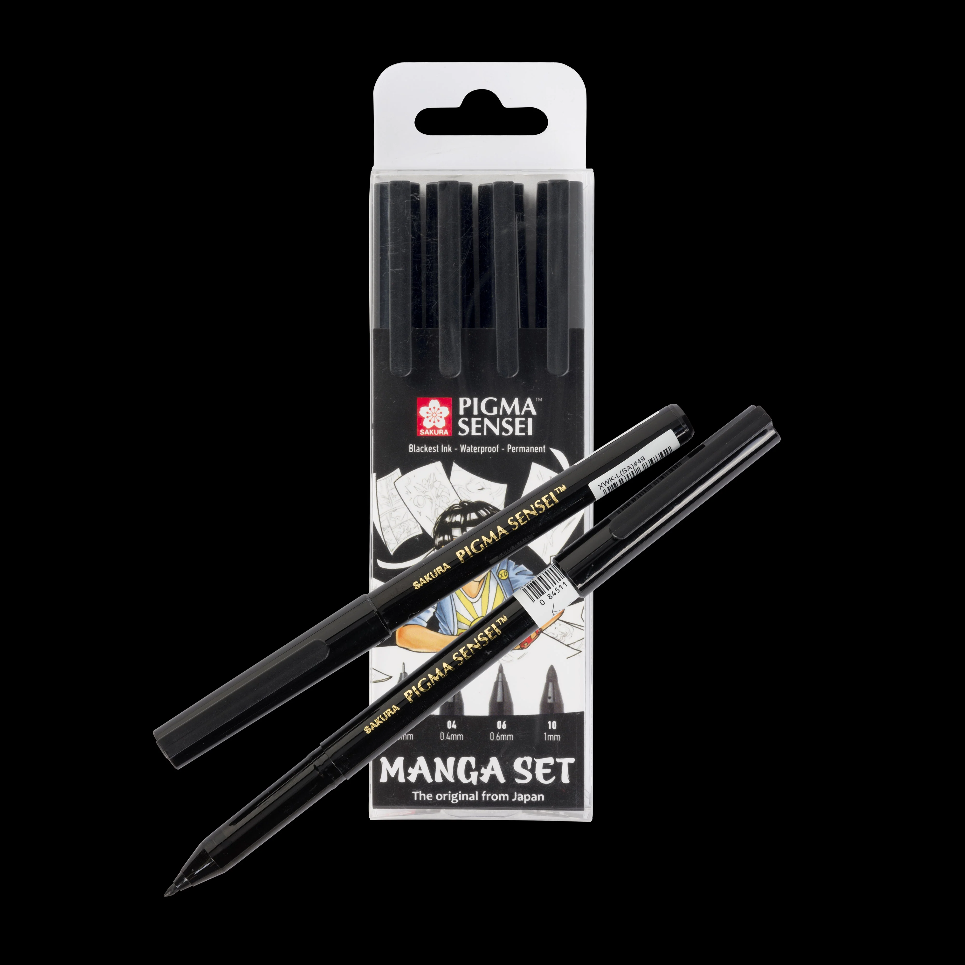 Conjunto de 4 Marcadores Pretos Pigma Sensei Manga - Image 5